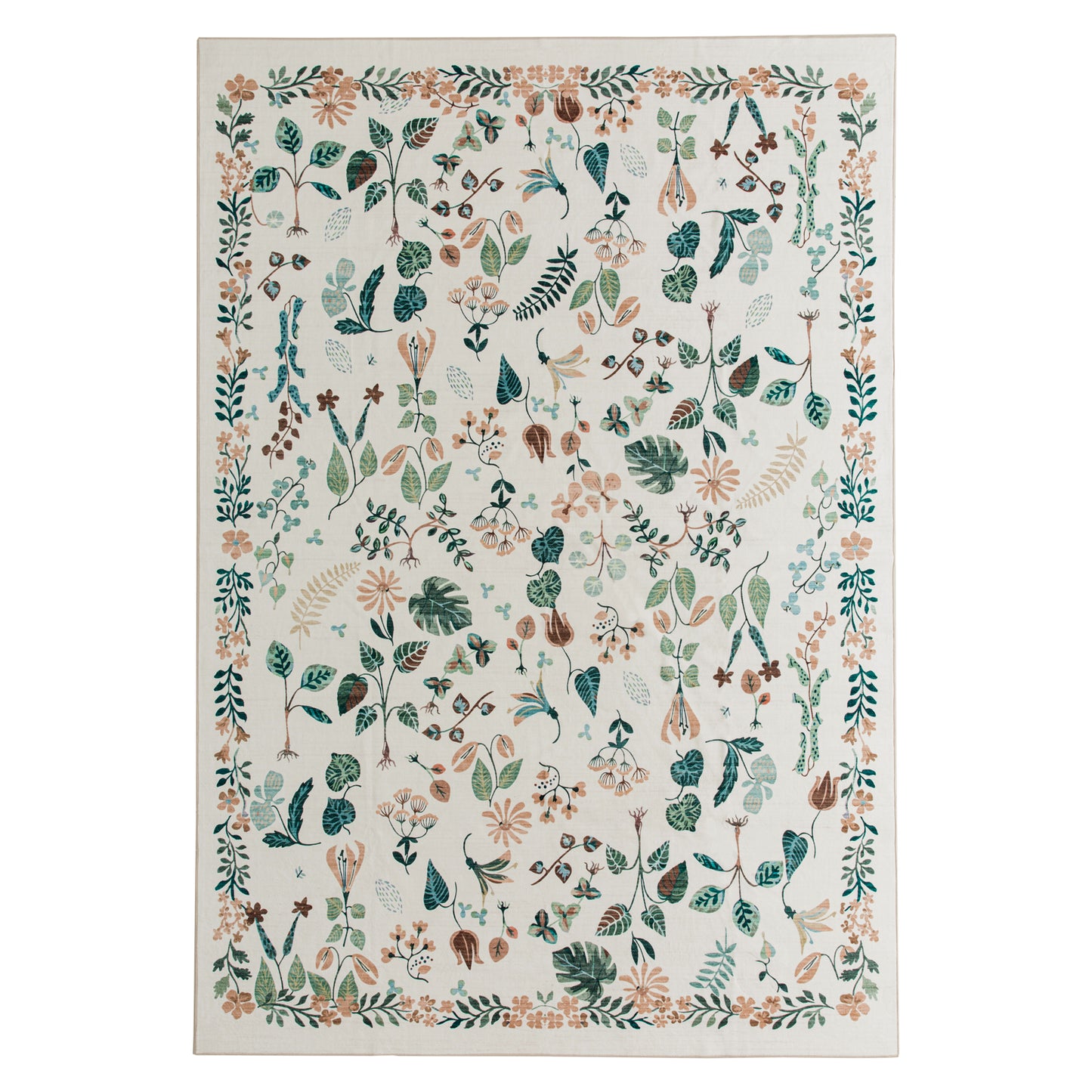 Machine Washable Rug - Ivory Flora