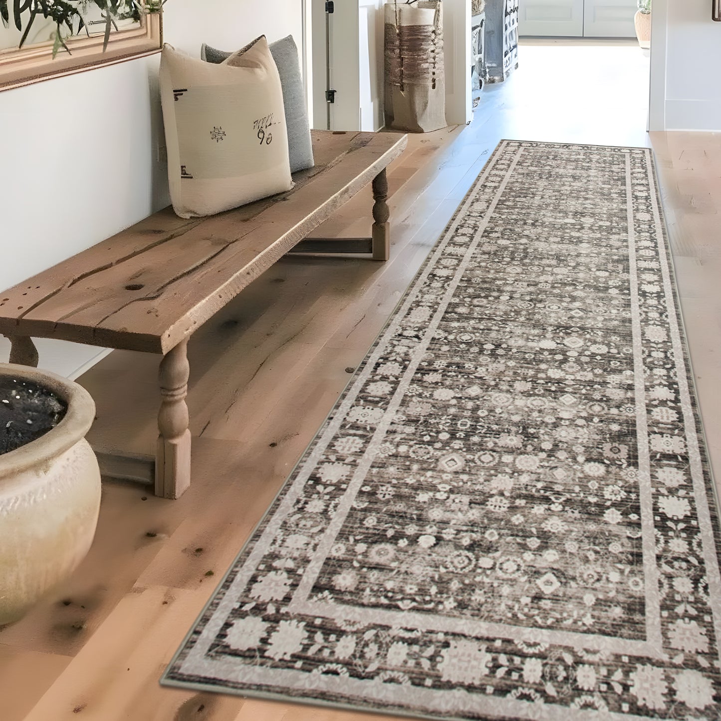 Machine Washable Rug - Soft Brown