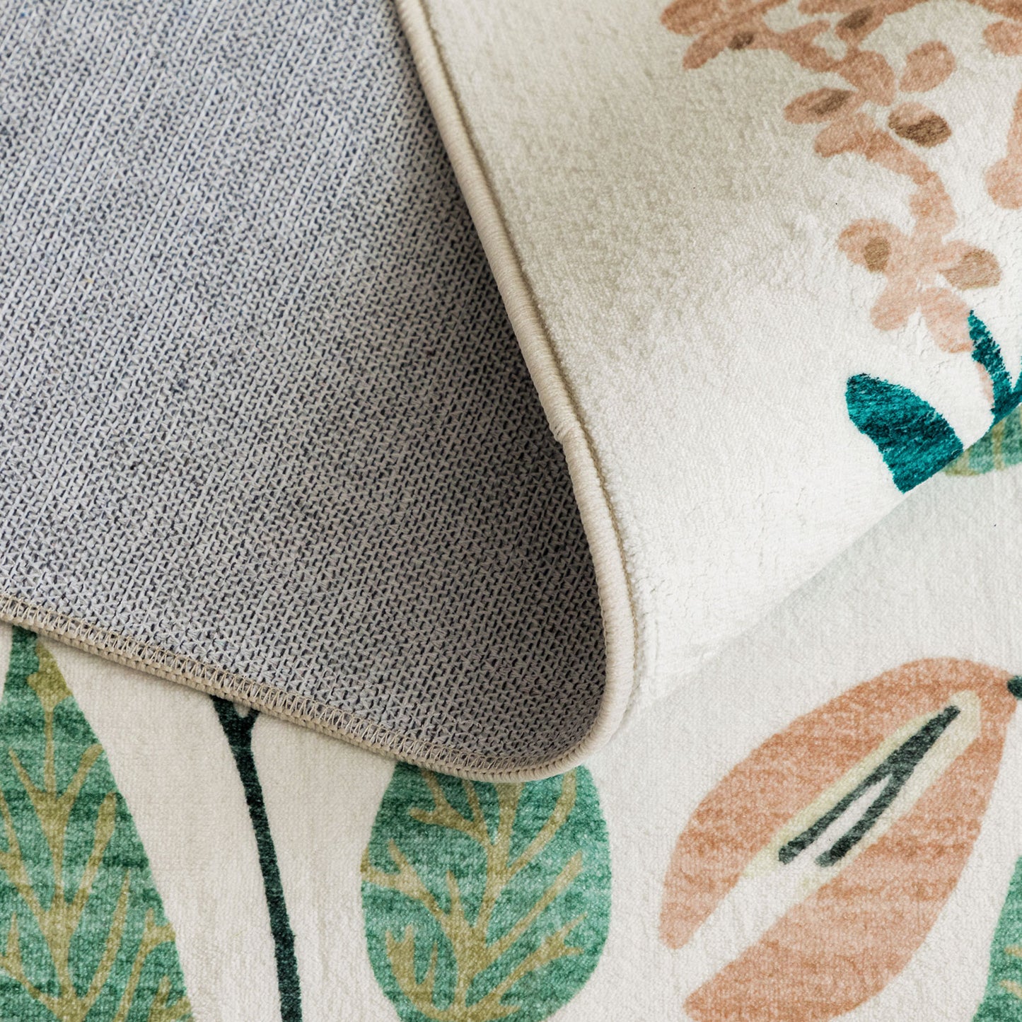 Machine Washable Rug - Ivory Flora