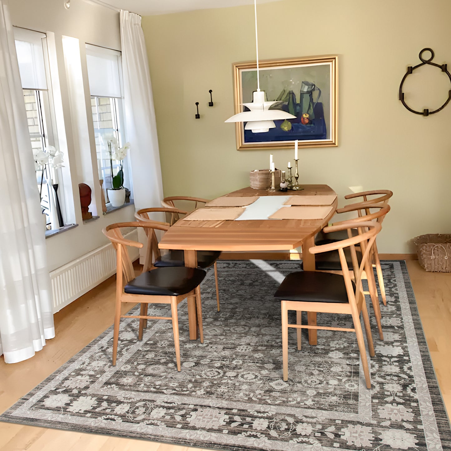 Machine Washable Rug - Soft Brown