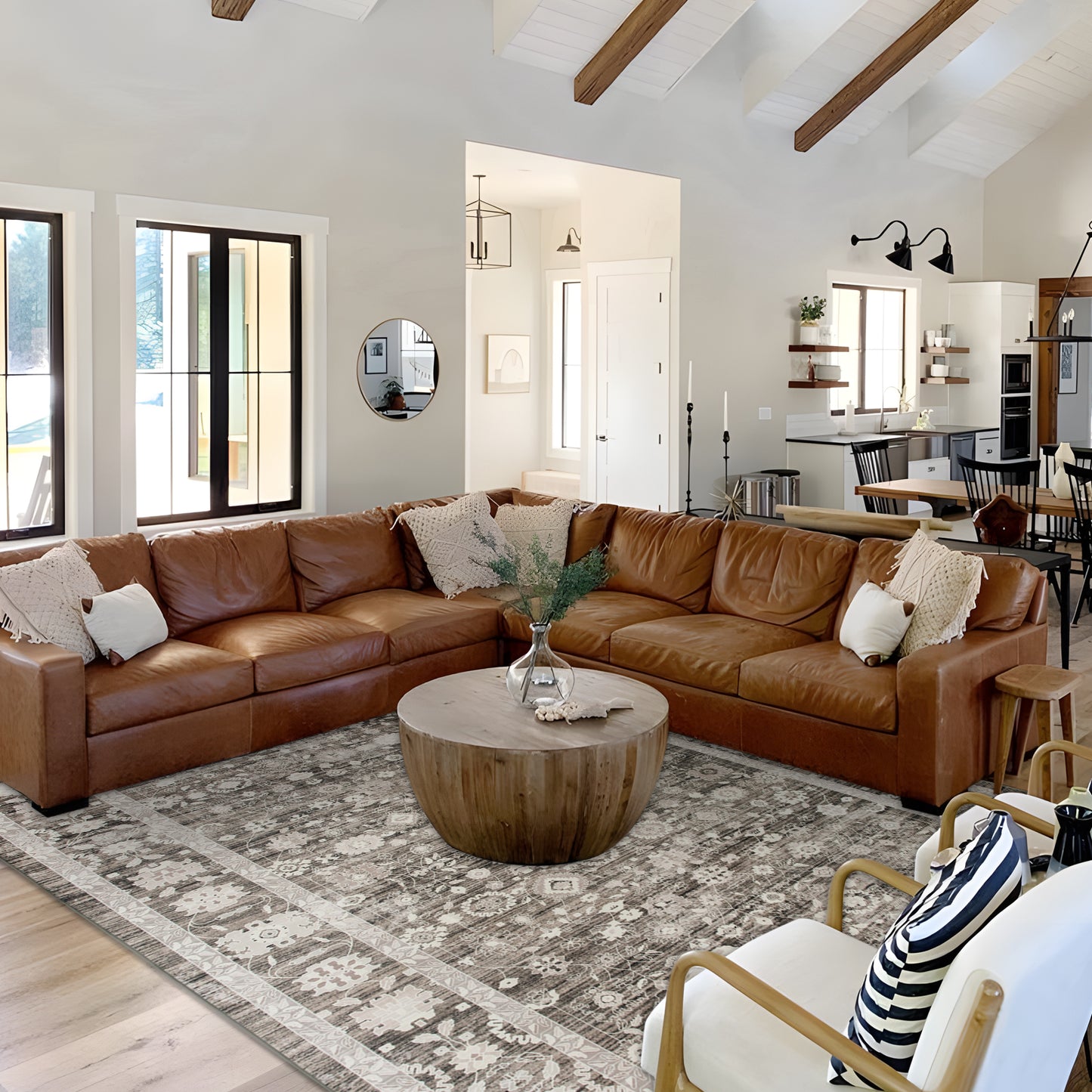 Machine Washable Rug - Soft Brown