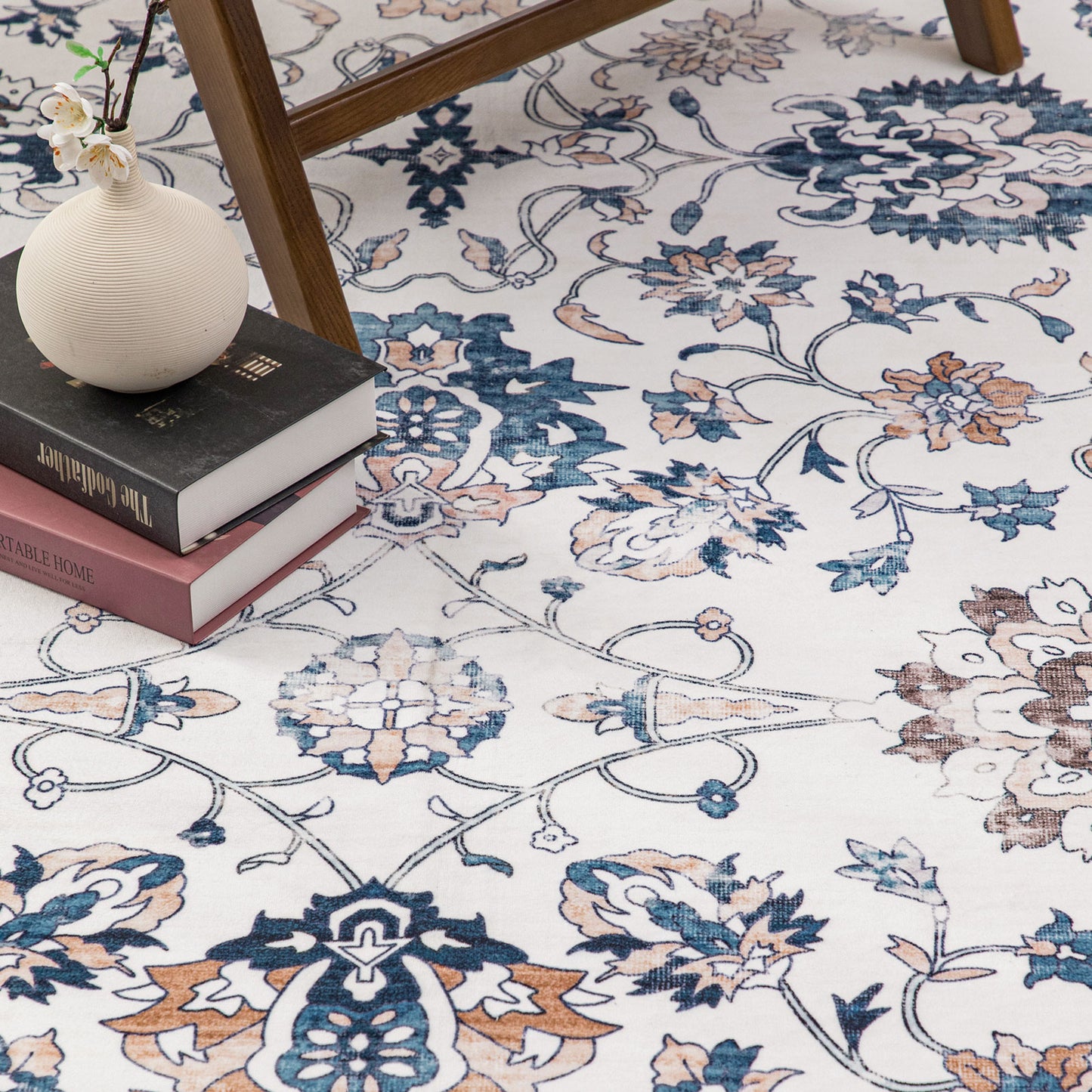 Machine Washable Rug - Blue Mist