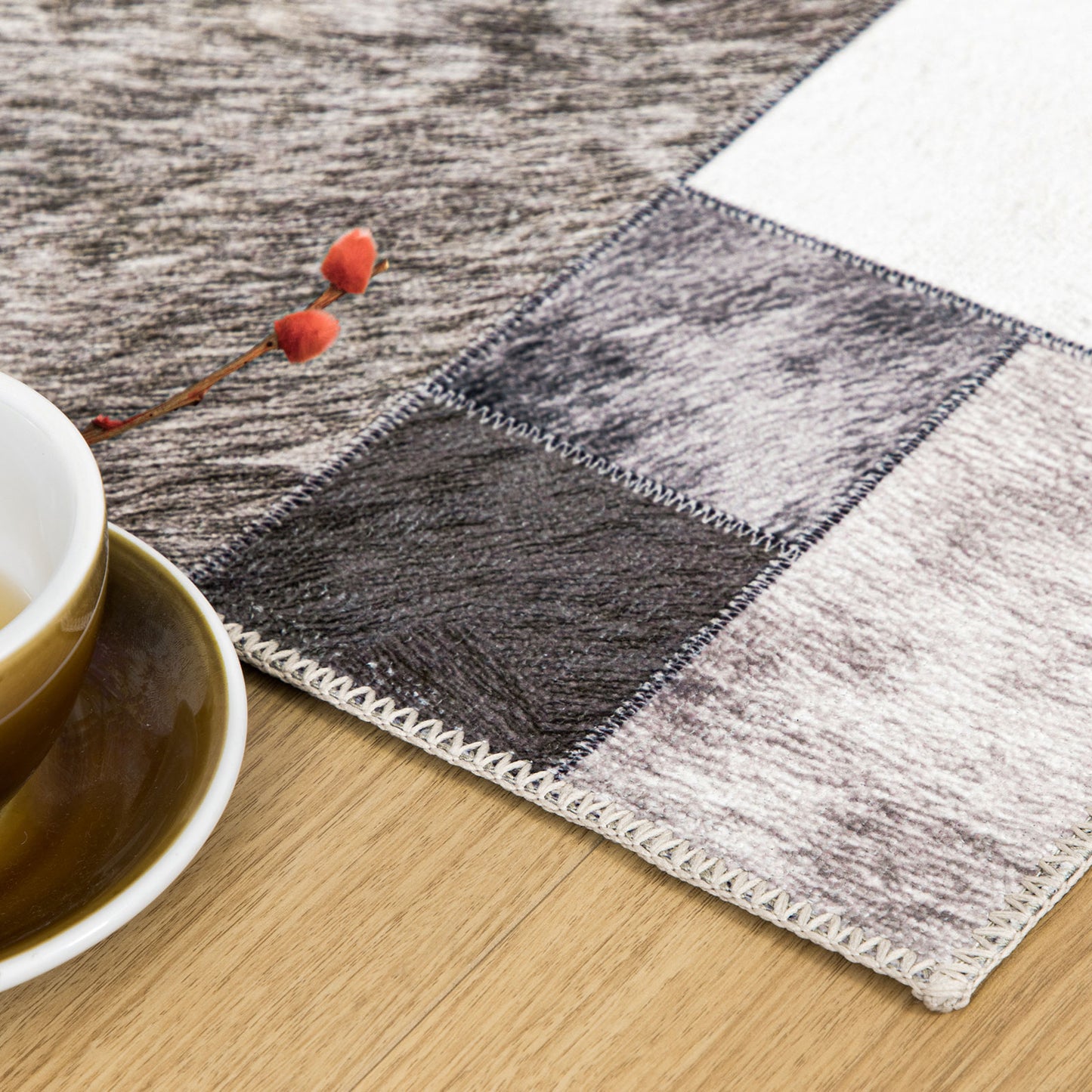 Machine Washable Rug - Modern Faux Hide