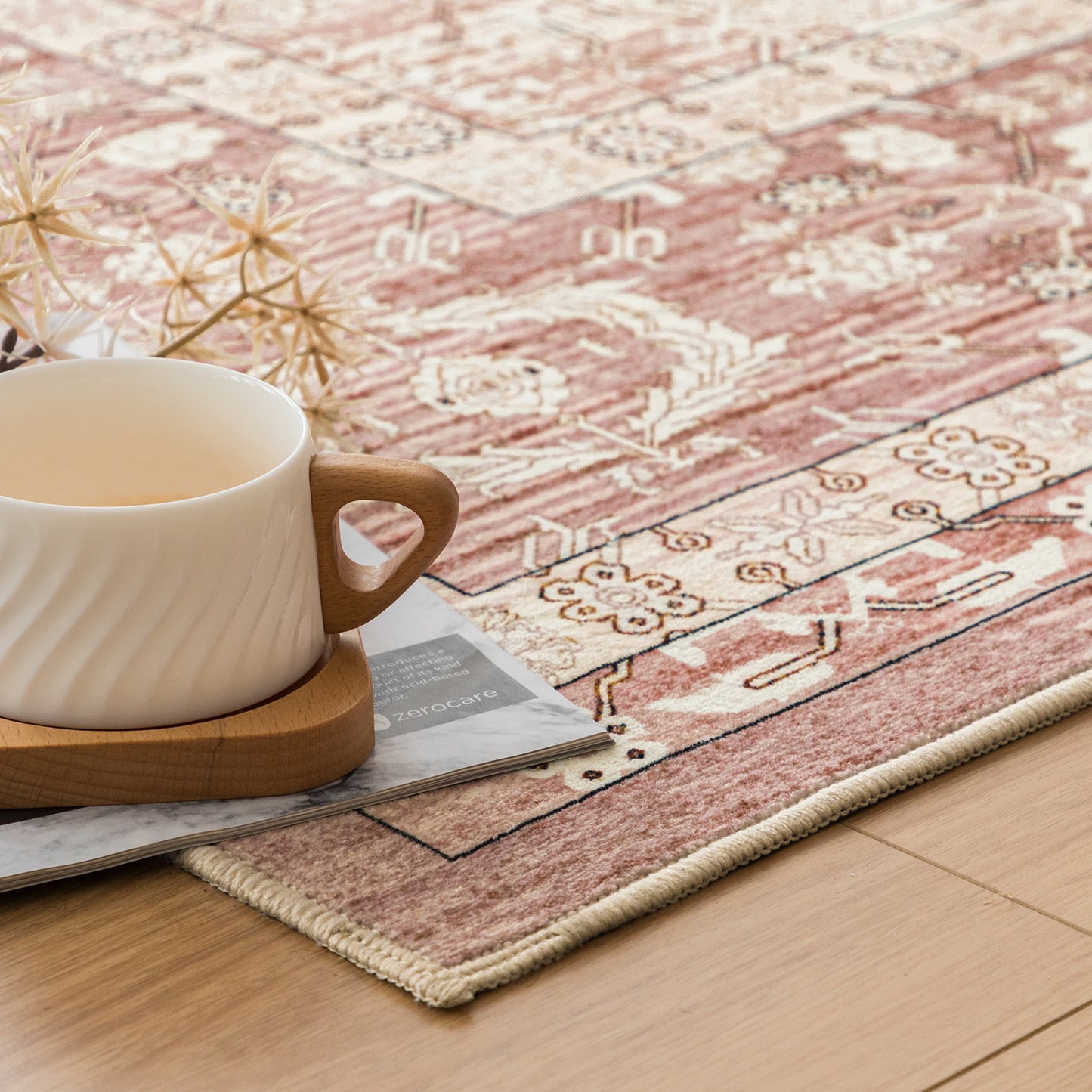 Machine Washable Rug - Terracotta