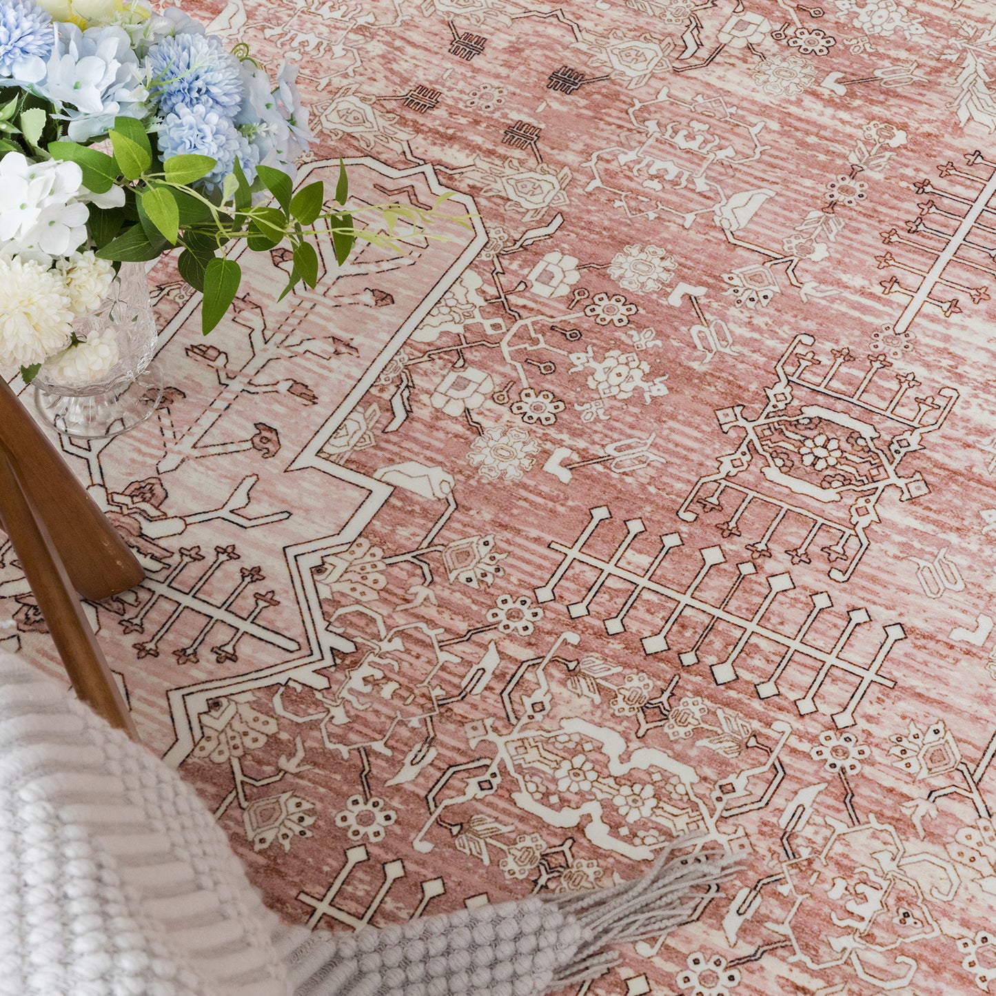 Machine Washable Rug - Terracotta