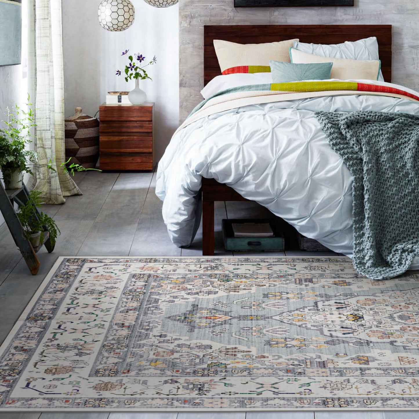 Machine Washable Rug - Mint Green
