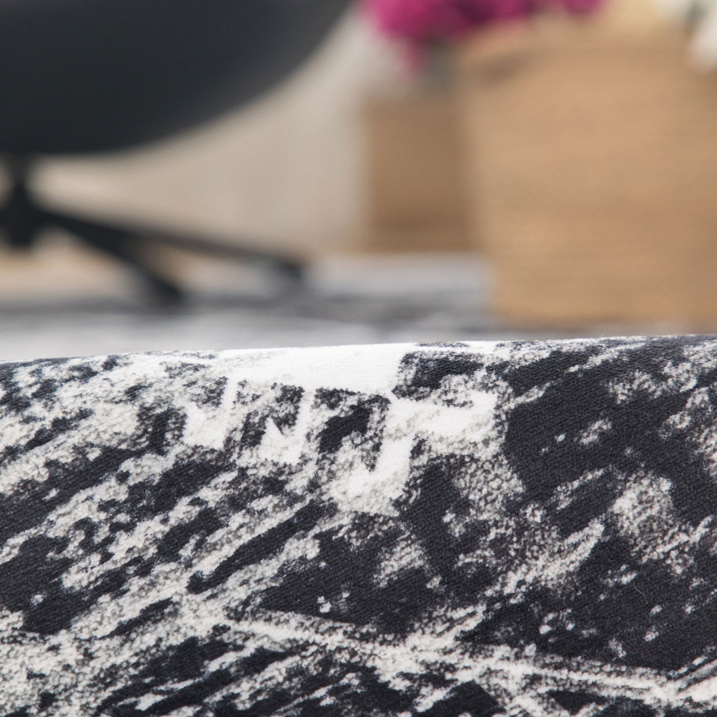 Machine Washable Rug - Distressed Charcoal