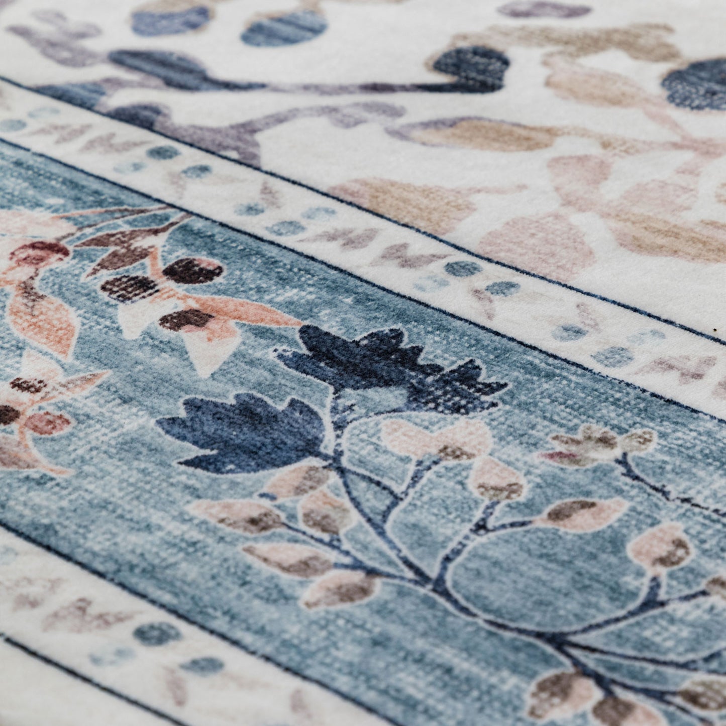 Machine Washable Rug - Ivory Bloom