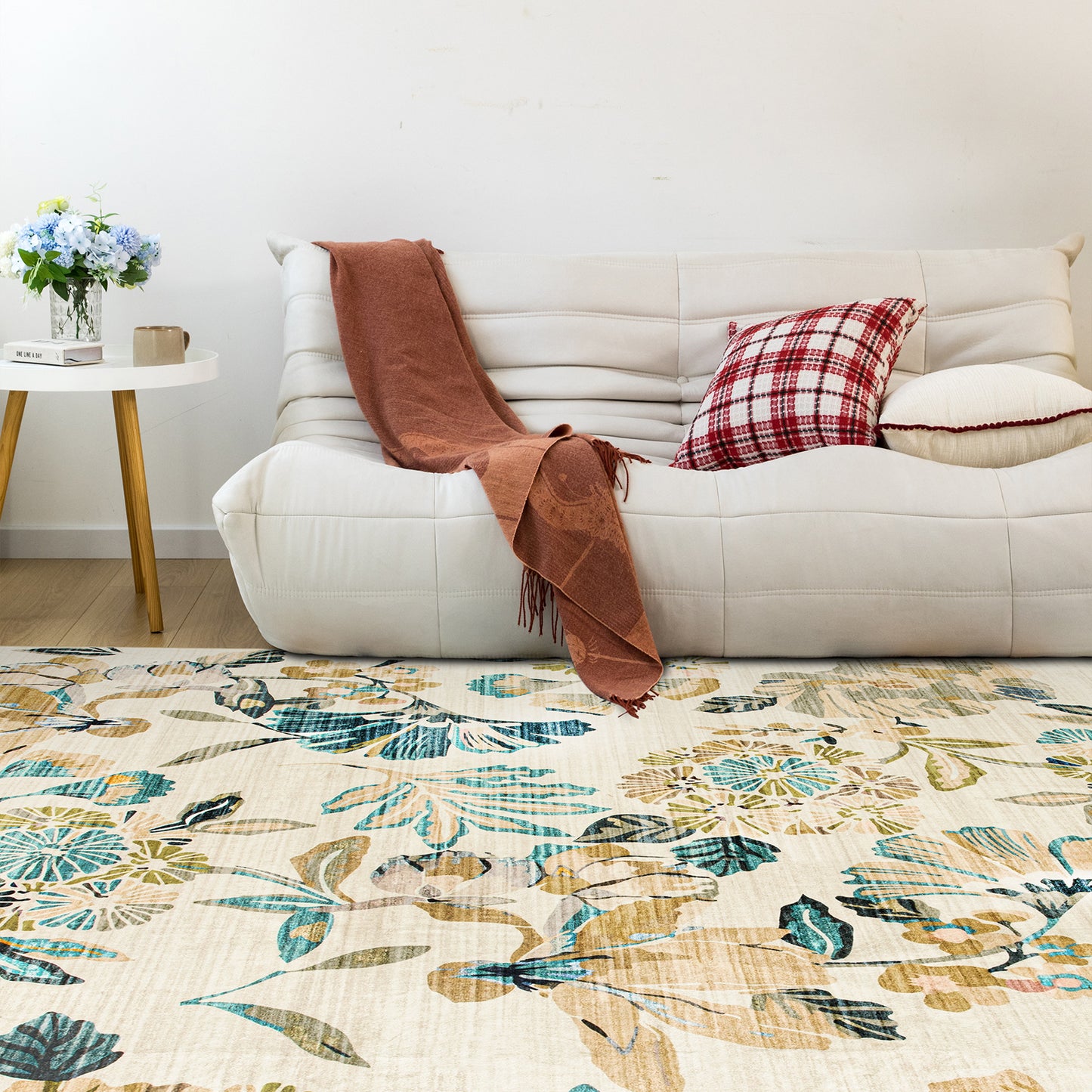 Machine Washable Rug - Retro Flora