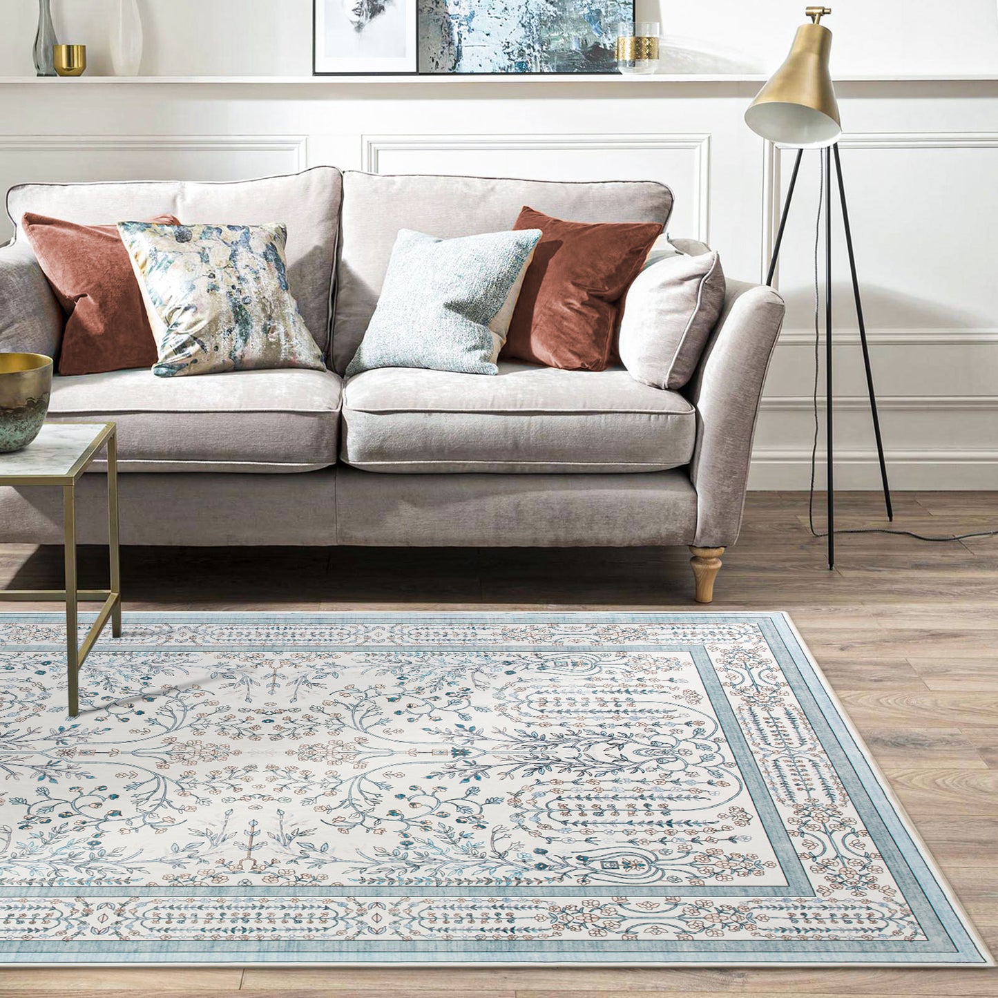 Machine Washable Rug - Vintage Vine