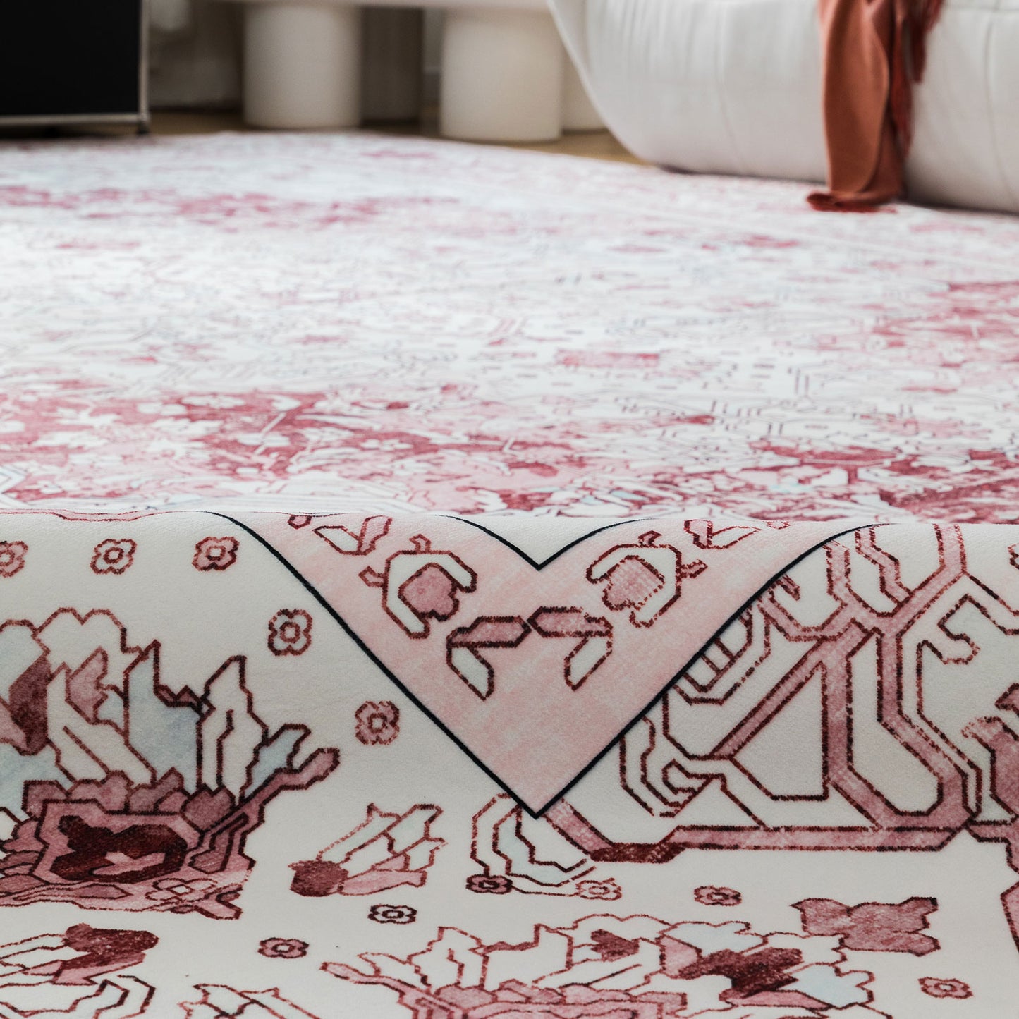 Machine Washable Rug - Pastel Pink