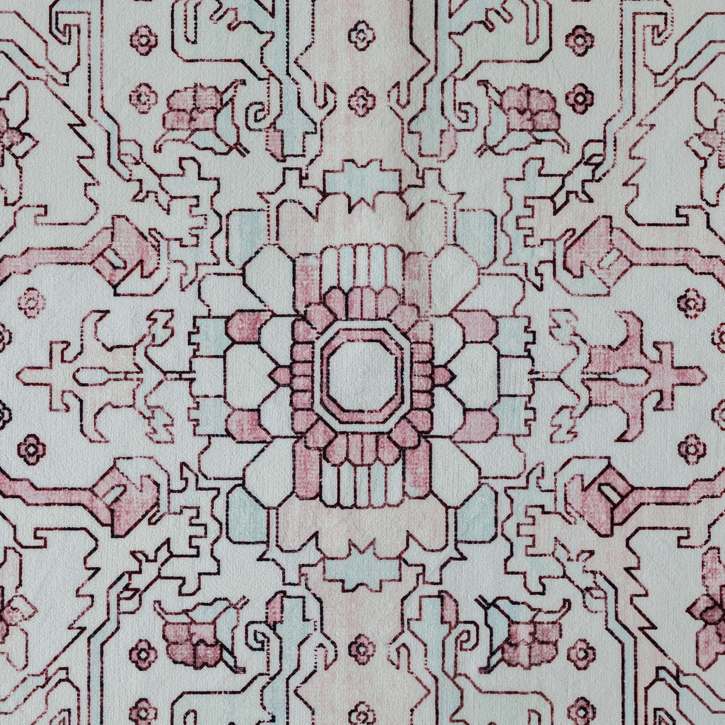 Machine Washable Rug - Pastel Pink