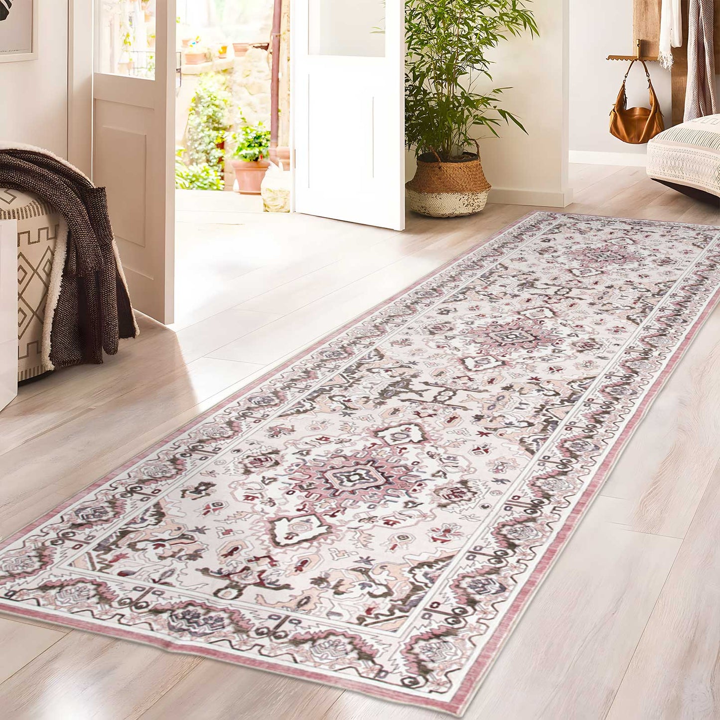 Machine Washable Rug - Vintage Rose