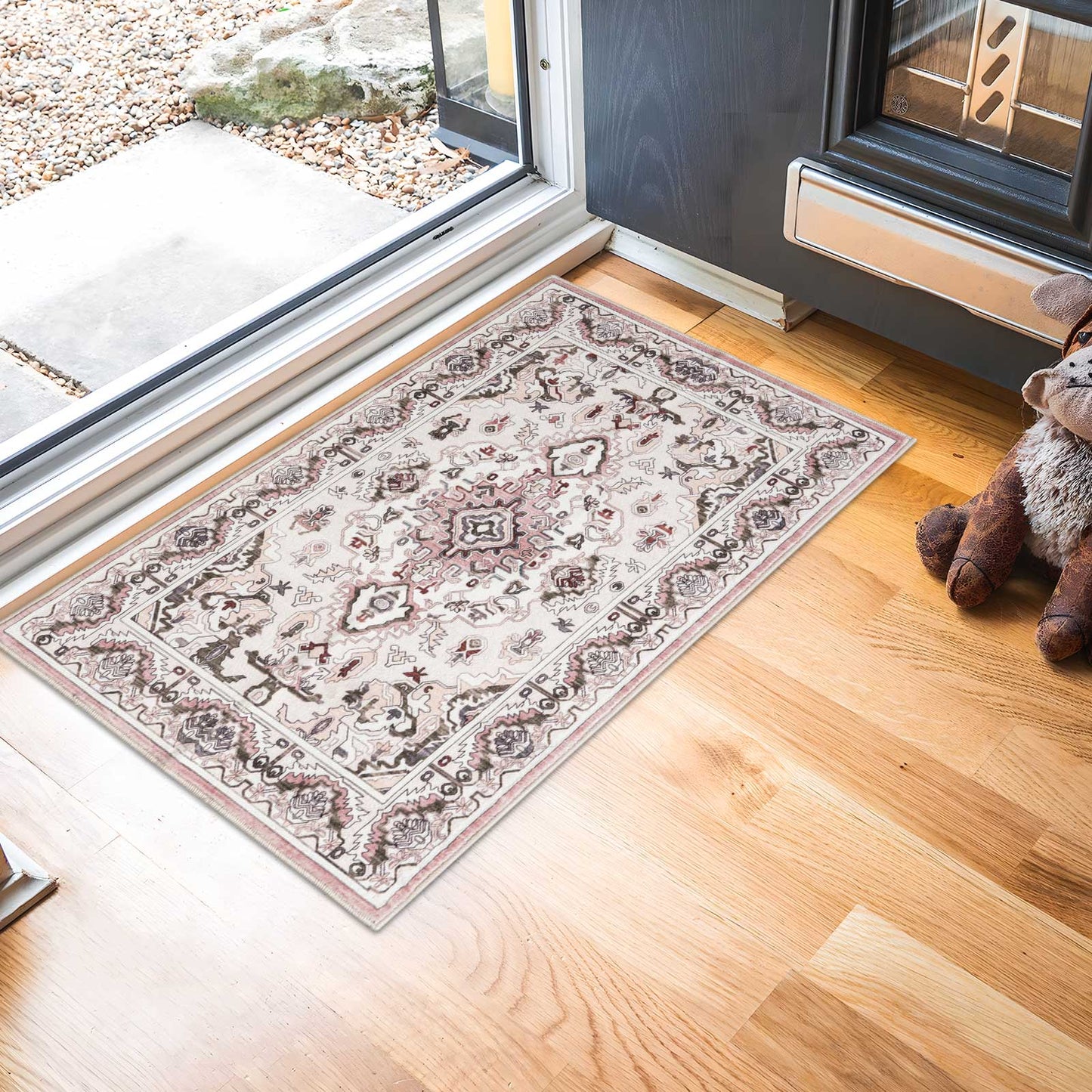 Machine Washable Rug - Vintage Rose