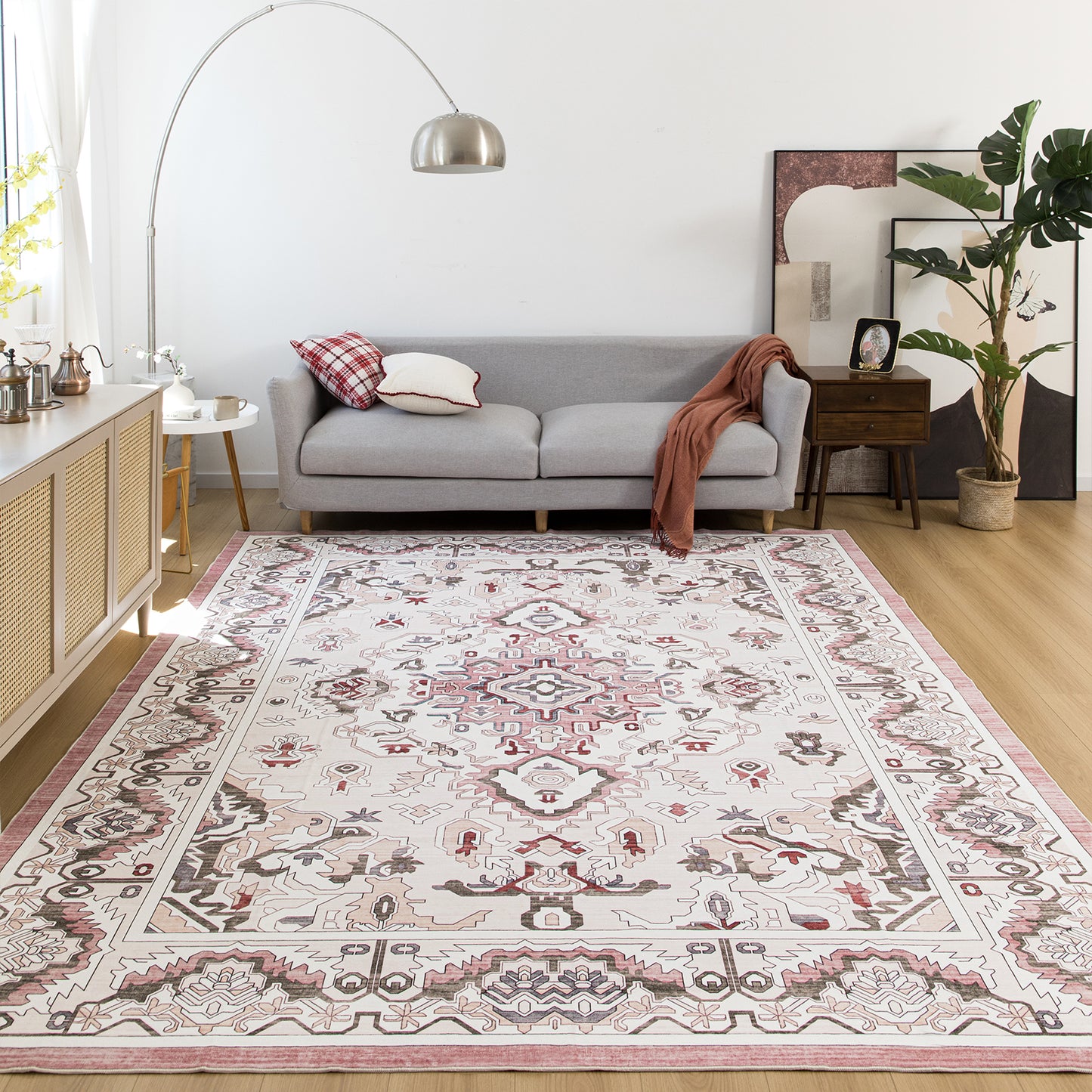 Machine Washable Rug - Vintage Rose