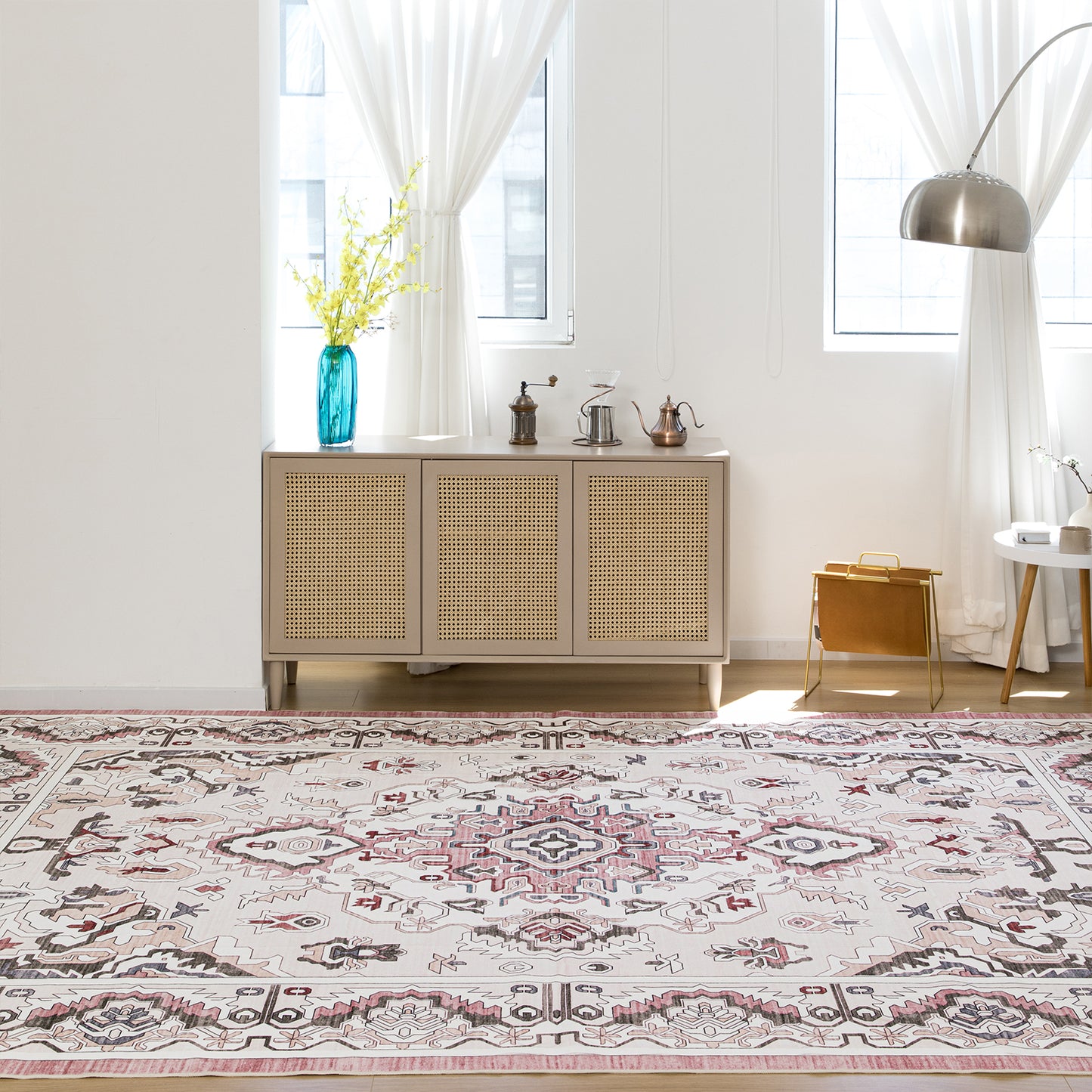 Machine Washable Rug - Vintage Rose