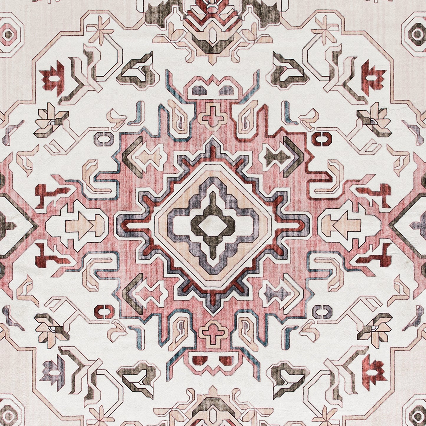 Machine Washable Rug - Vintage Rose
