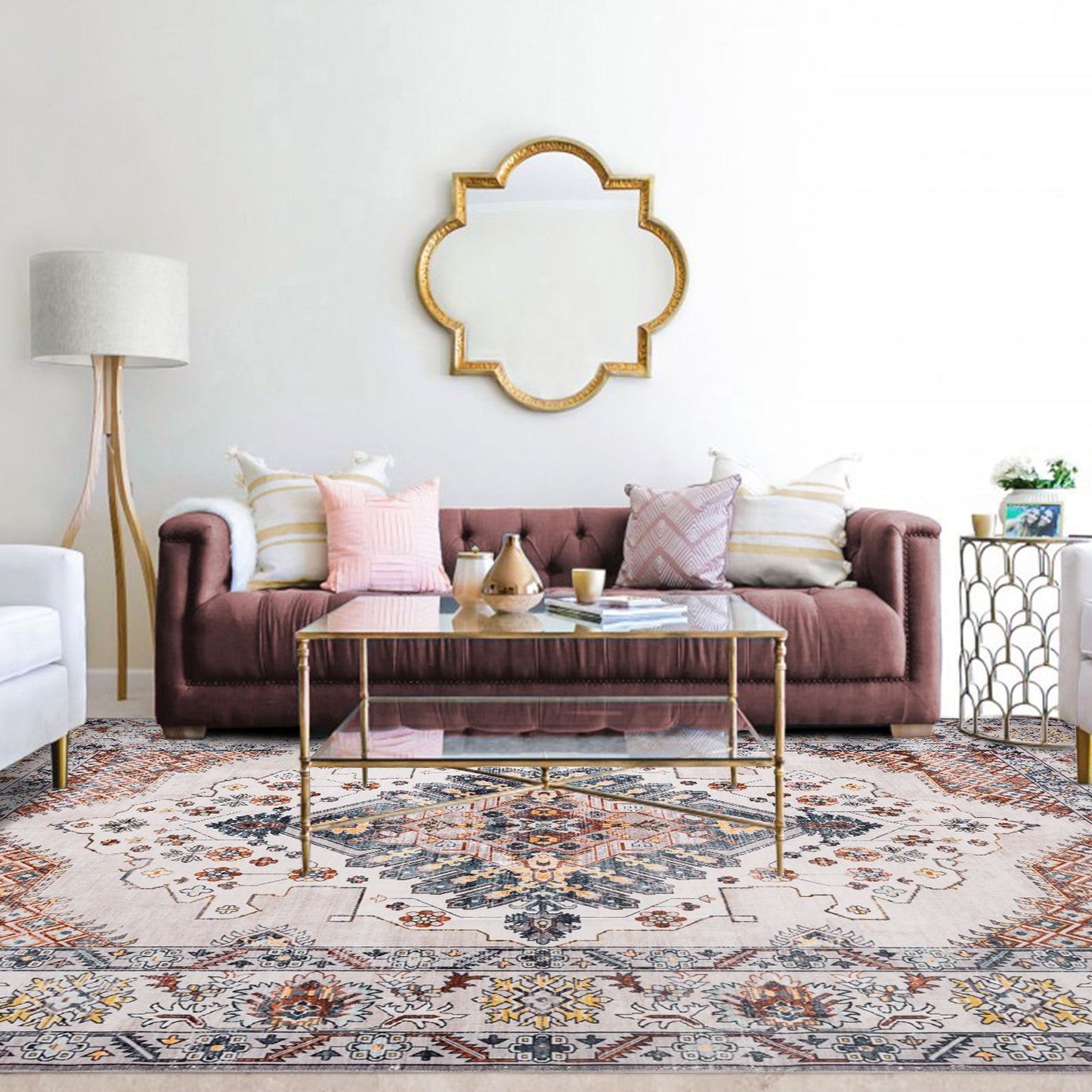 Machine Washable Rug - Vintage Bloom