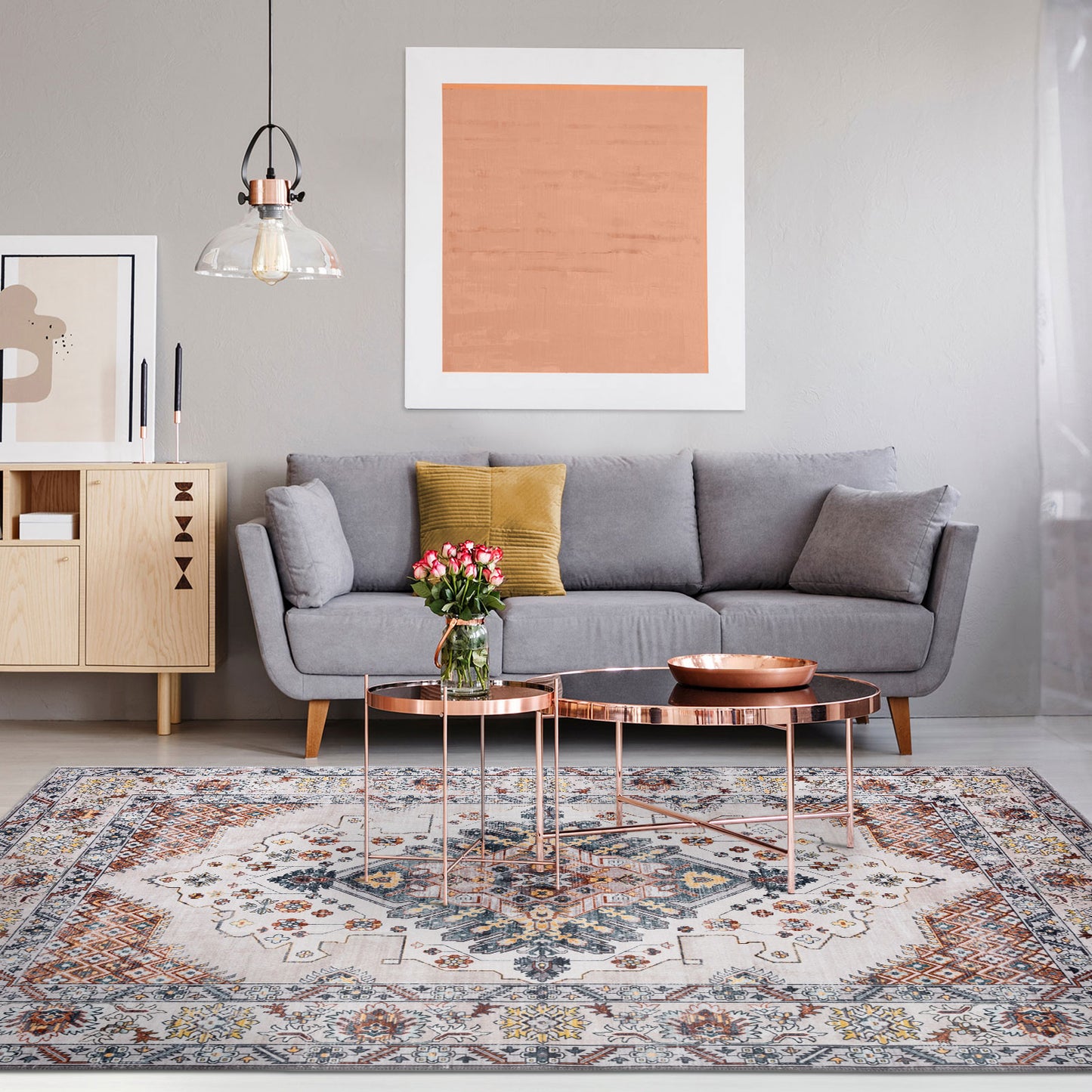 Machine Washable Rug - Vintage Bloom