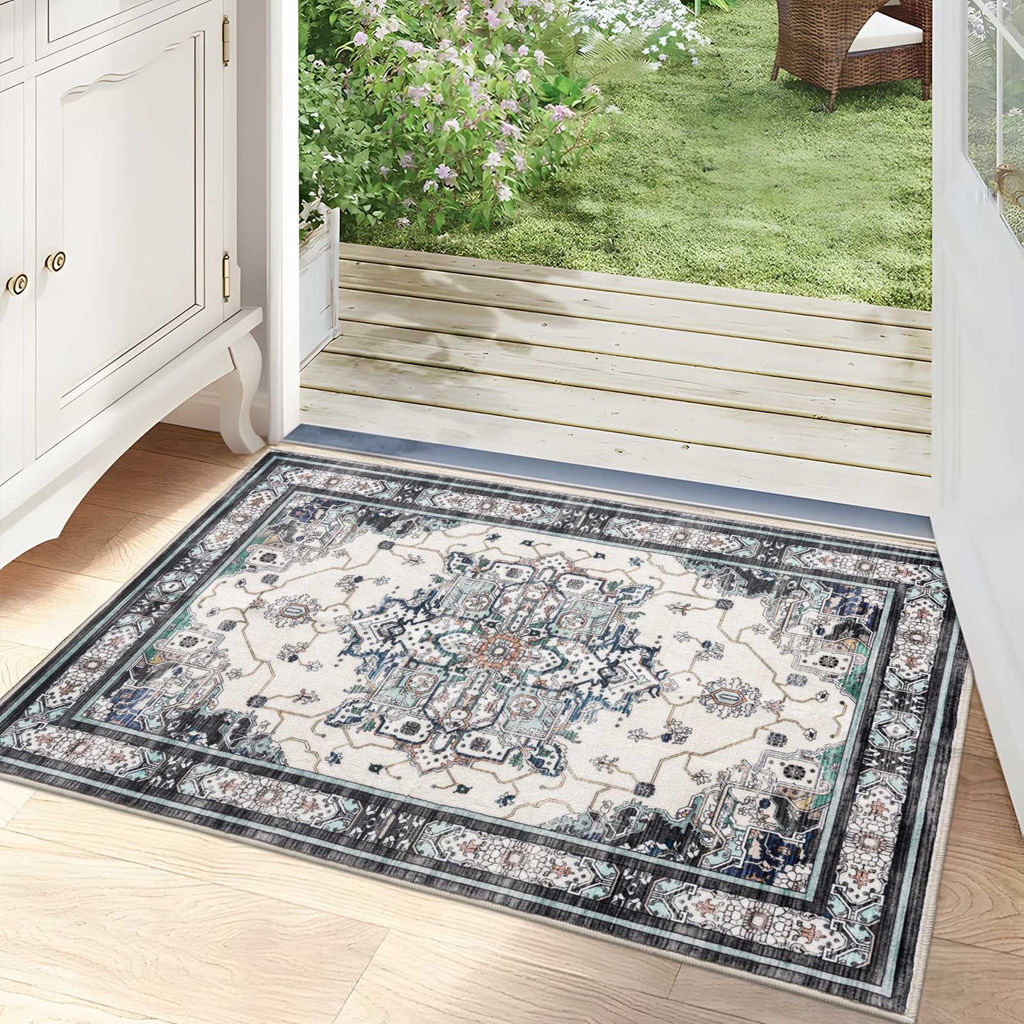 Machine Washable Rug - Vintage Mist