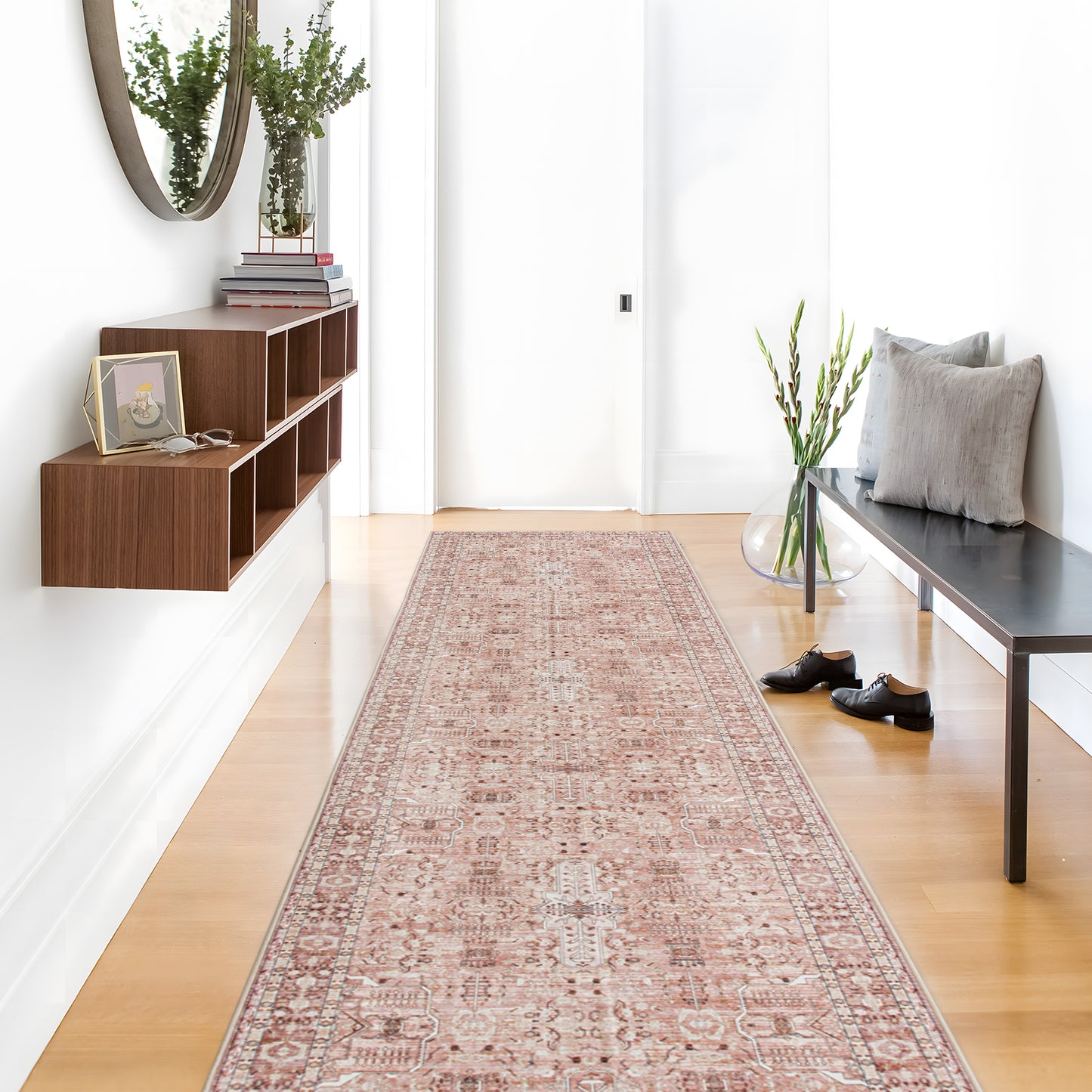 Machine Washable Rug - Terracotta
