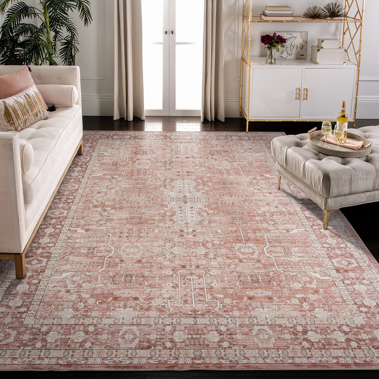 Machine Washable Rug - Terracotta