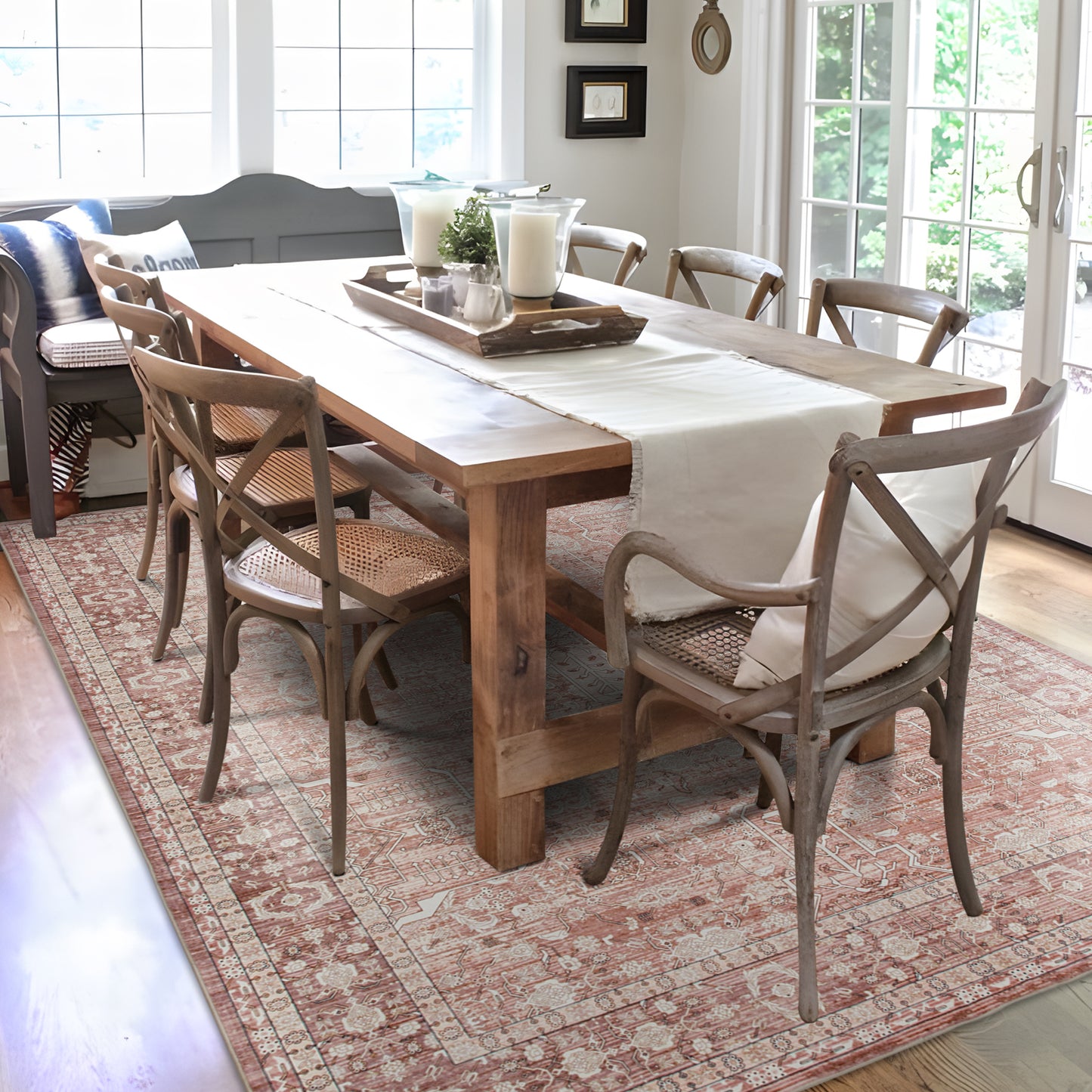 Machine Washable Rug - Terracotta