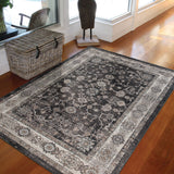 Machine Washable Rug - Dark Brown