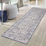 Machine Washable Rug - Ivory Blue