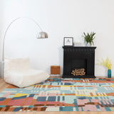 Machine Washable Rug - Abstract Rainbow