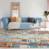 Machine Washable Rug - Abstract Rainbow