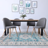 Machine Washable Rug - Dusty Blue