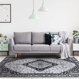 Machine Washable Rug - Charcoal Grey