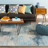 Machine Washable Rug - Teal Blue