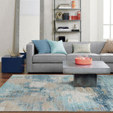 Machine Washable Rug - Teal Blue