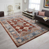 Machine Washable Rug - Rust Red