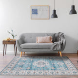 Machine Washable Rug - Dusty Blue