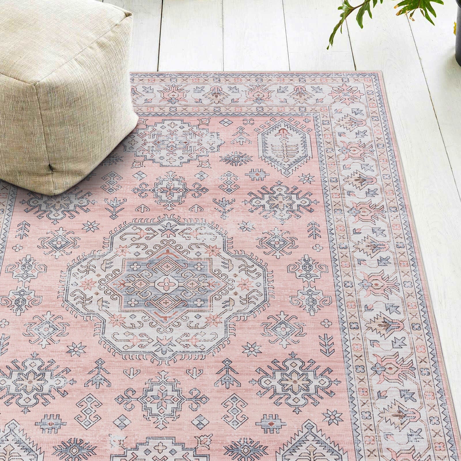 Washable Pink Rug Machine Washable Rug - Dusty Pink – Pure Simplicity Australia