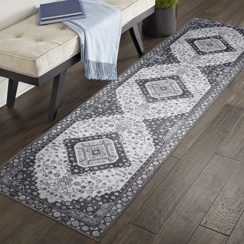 Machine Washable Rug - Charcoal Grey