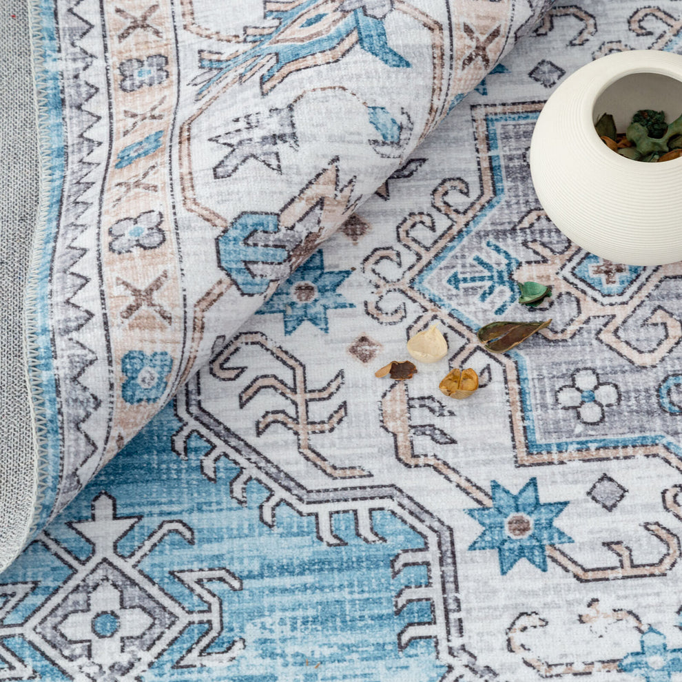 Machine Washable Rug - Dusty Blue – Pure Simplicity Australia