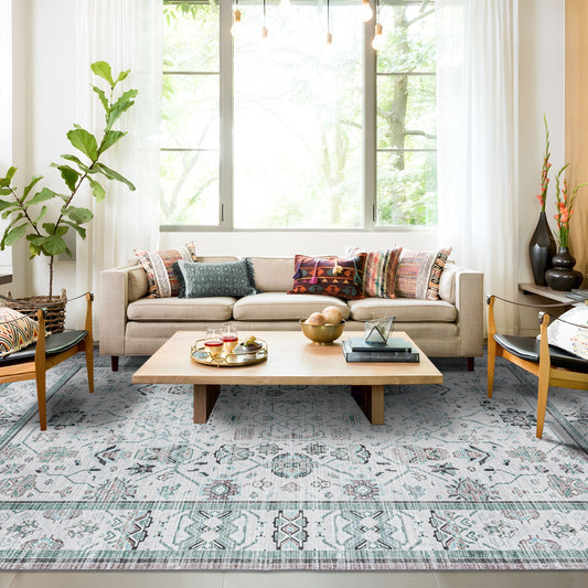 Machine Washable Rug - Sage Green