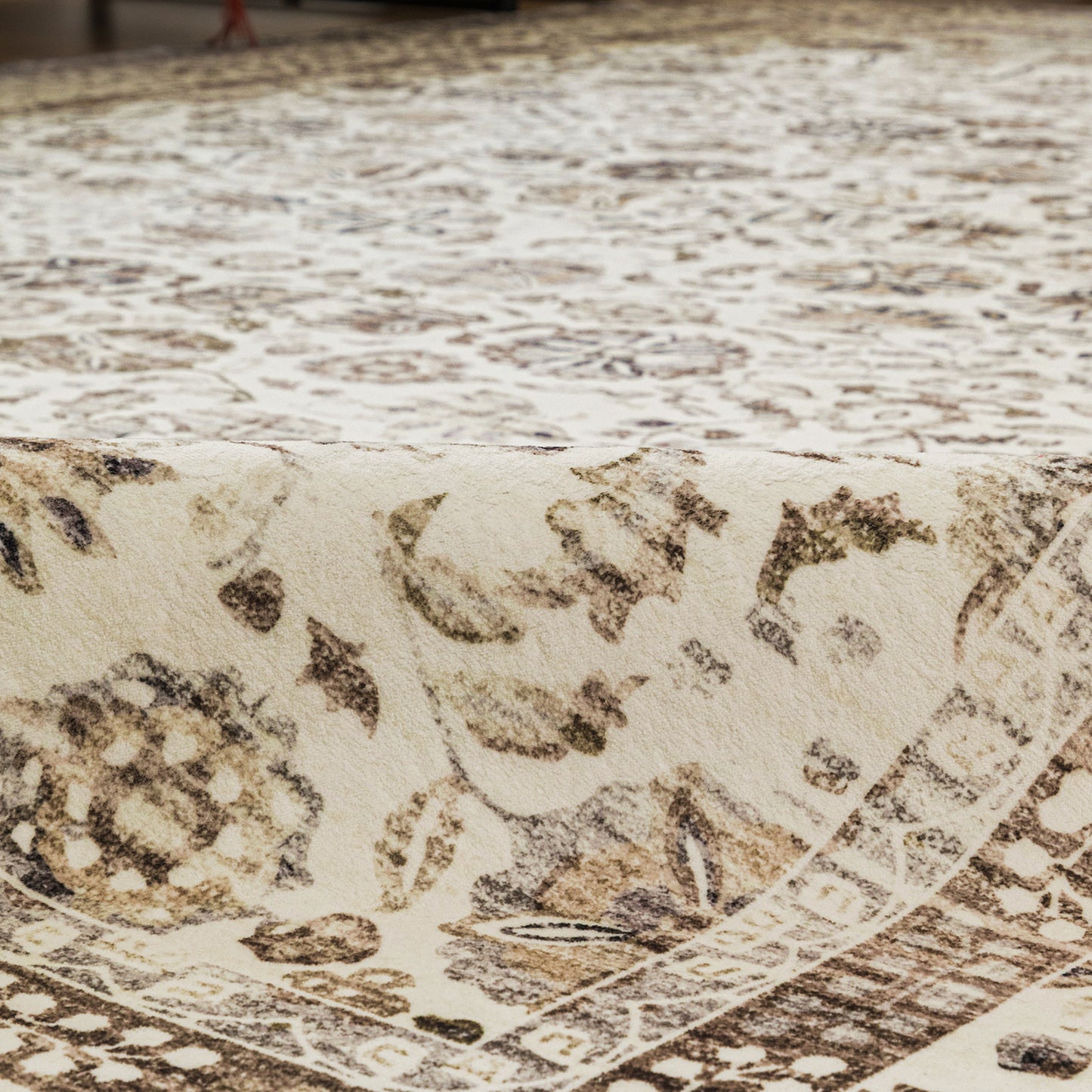 Machine Washable Rug - Modern Beige