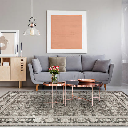 Machine Washable Rug - Soft Brown