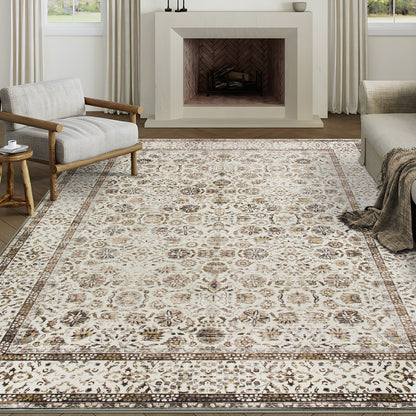 Machine Washable Rug - Modern Beige