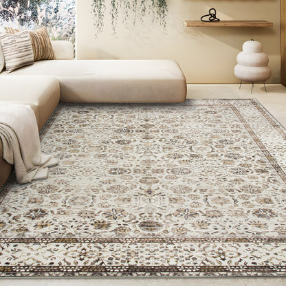Machine Washable Rug - Modern Beige