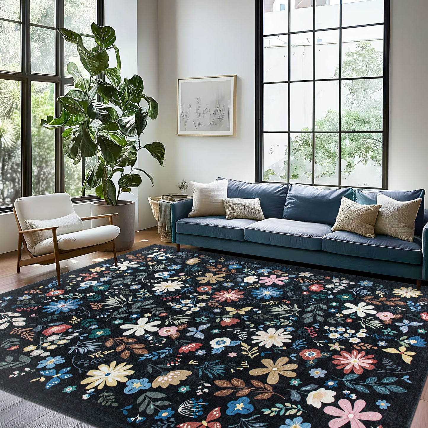 Machine Washable Rug - Enchanted Bloom
