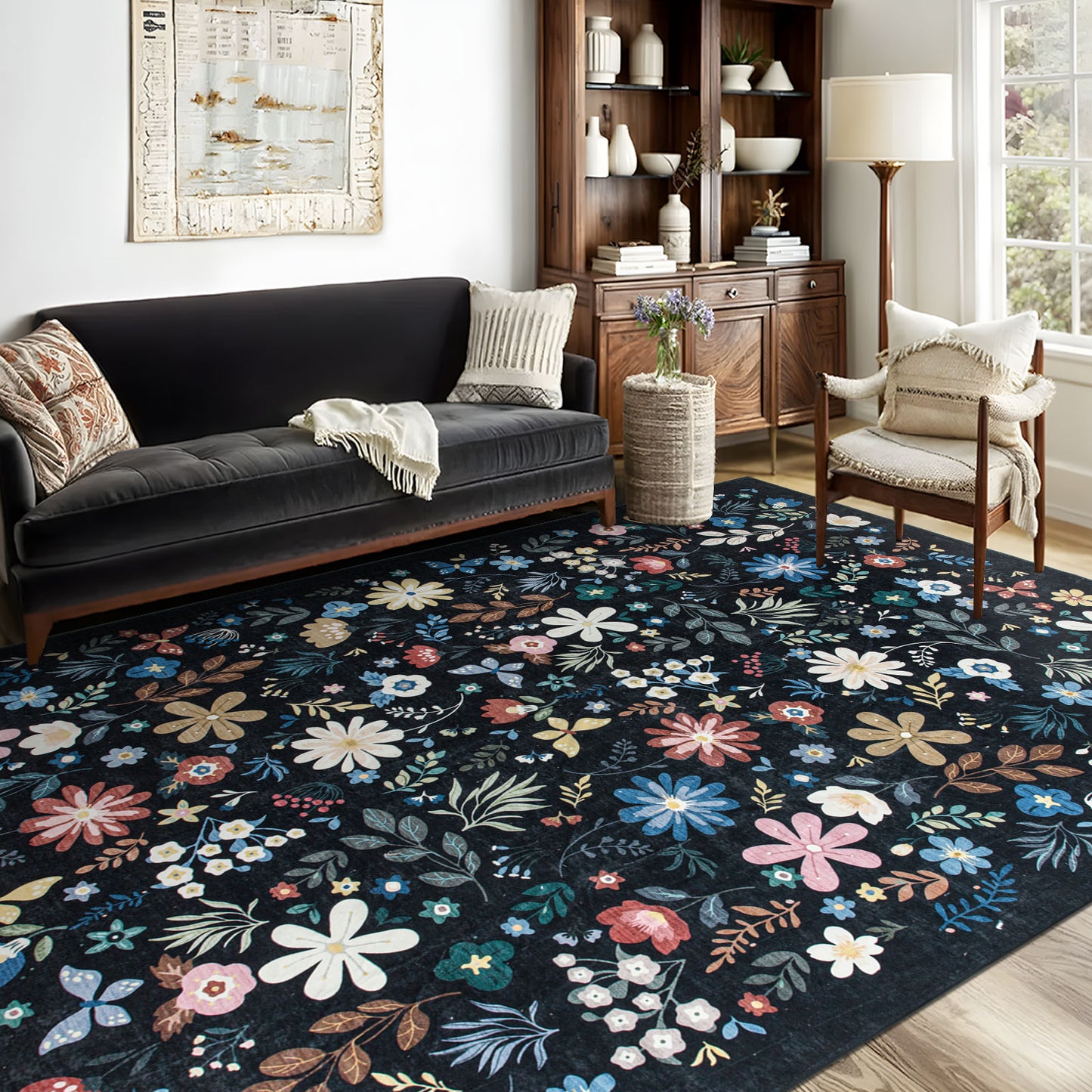 Machine Washable Rug - Enchanted Bloom