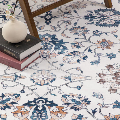 Machine Washable Rug - Blue Mist