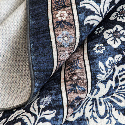 Machine Washable Rug - Midnight Bloom
