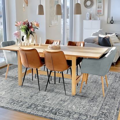 Machine Washable Rug - Soft Grey